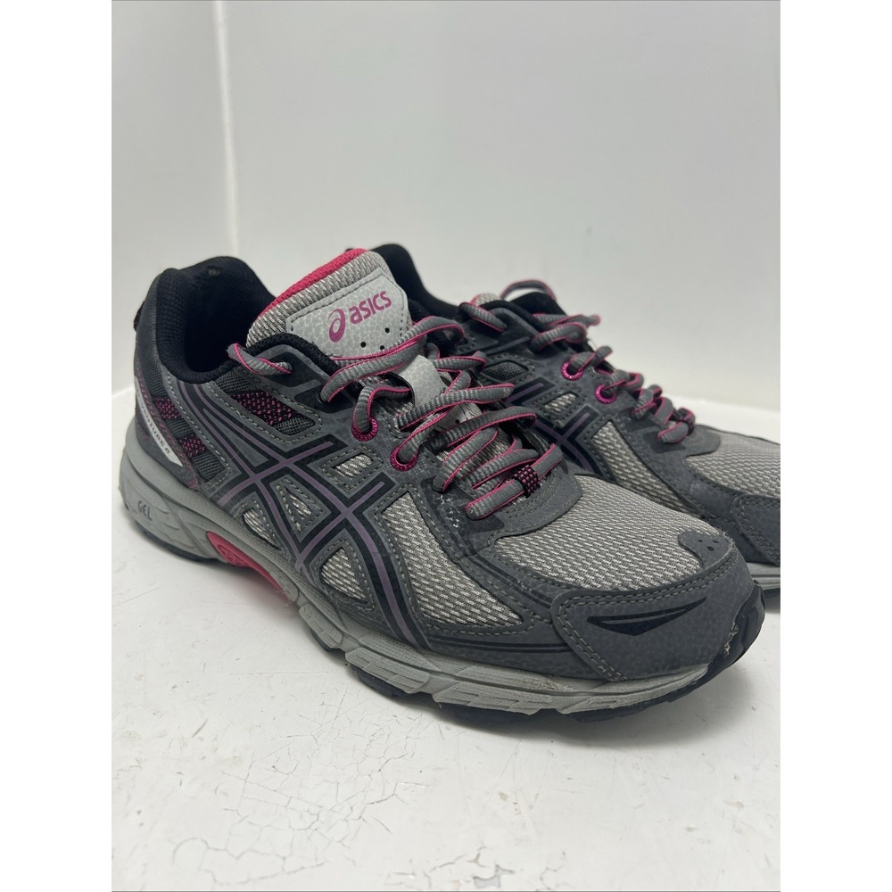 Asics Women's Gel-Venture 6 Running Shoes Grey/Pink Size 8